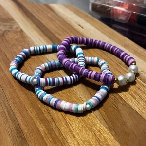 Clay bead, stretch bracelets 🌙